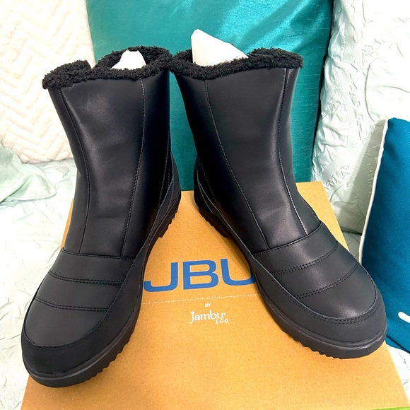 JBU, Women Snowbound Zip Cold Weather Boots, Black Size 10M Round Toe 1-13”heel - Picture 11 of 13
